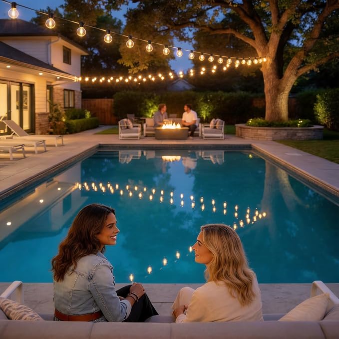 RTTY Dense-Glow Outdoor String Lights 120ft, G40 Led Patio Globe Lights - Image 7