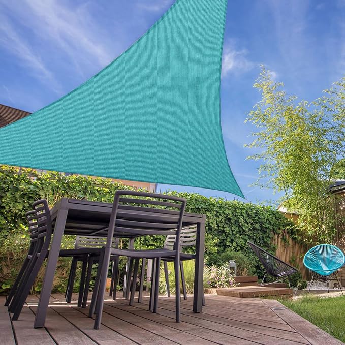 E&K Sunrise 17' x 17' x 17' Sun Shade Sail Triangle Canopy Shade Cover UV Block - Image 7