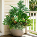 Alecono Artificial Plants Outdoor 11 Bundles UV Resistant Fake Greenery | Maintenance-Free Faux Stems for Window Box, Porch, Patio Decor & Outdoor Planters (No Planter Included)