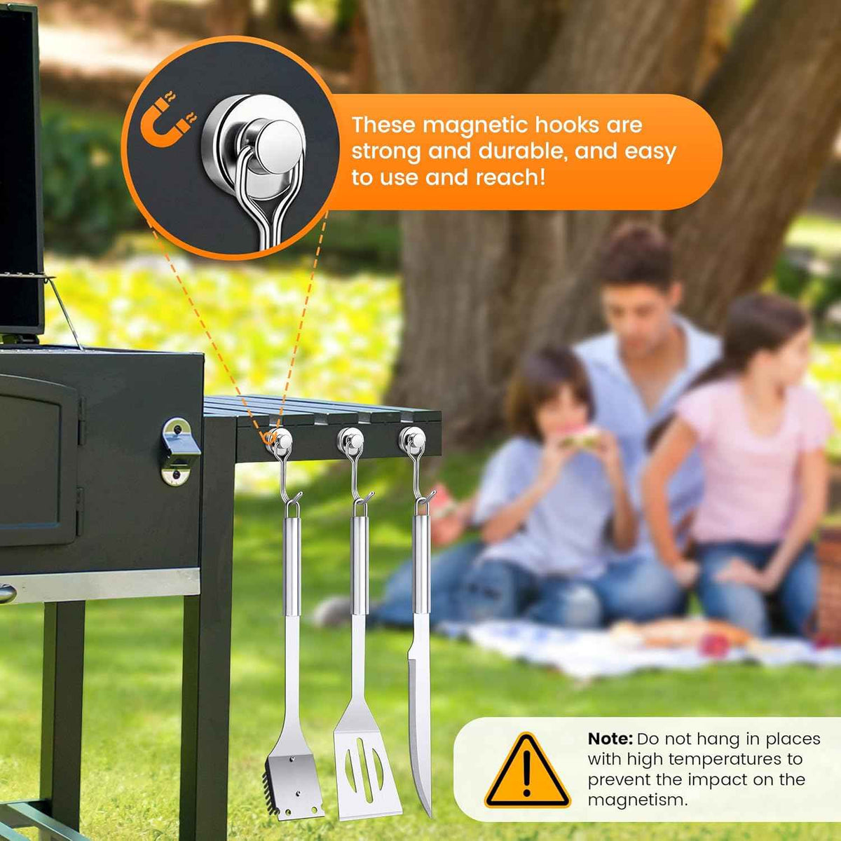 BBQ Accessories Grill Tools Set,Stainless Steel Barbecue Grill Accessories | Easy to Carry,with Canvas Bag,Barbecue Utensils Grilling Accessories,for Outdoor Barbecue,Gifts for Men ( Sliver-22PCS )