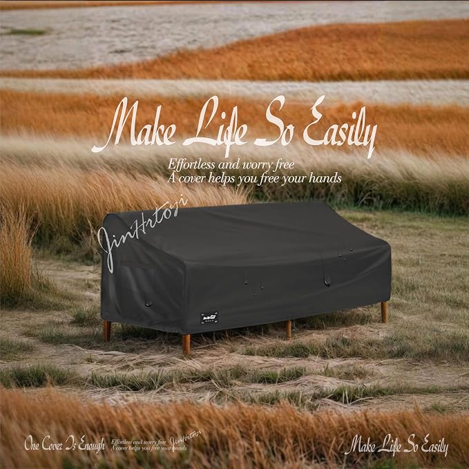 JinHrtoyi 3-Seater Outdoor Couch Cover, 85Wx38Dx35H inches Outdoor Furniture - Image 7