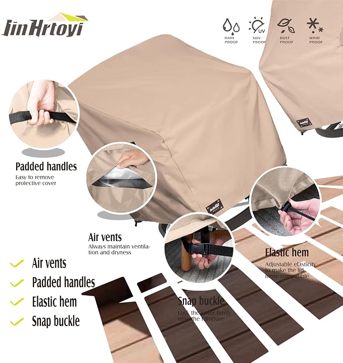 JinHrtoyi Outdoor Chair Covers 2 Pack, 27Wx32Dx36H inches Patio Chair Cover - Image 4