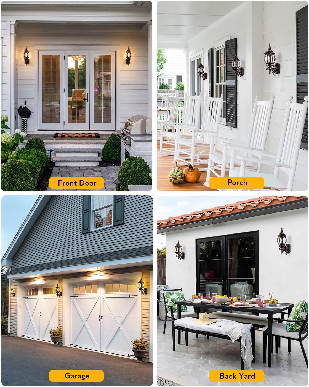 VIANIS Bronze Dusk to Dawn Outdoor Light Fixtures Wall Mount, Waterproof | Modern Front Porch Lanterns Wall Sconce, Anti-Rust Outside Garage Lights for Patio, House, Entry, Easy to Install, 1-Pack