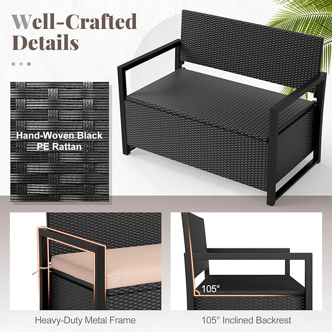 Tangkula 40 Gallon Outdoor Bench - Image 8
