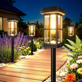 Ahaorigin 8 Pack Solar Pathway Lights Outdoor, 2 Lighting Modes Waterproof Solar Lights Outdoor, Brighter Up to 15Hrs Outdoor Path Lights for Yard Garden Walkway Driveway Sidewalk