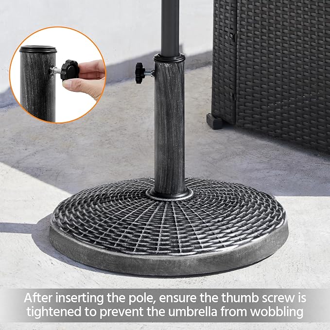 Yaheetech 22 lbs Outdoor Umbrella Base, Heavy Duty Market Umbrella Base Stand - Image 8