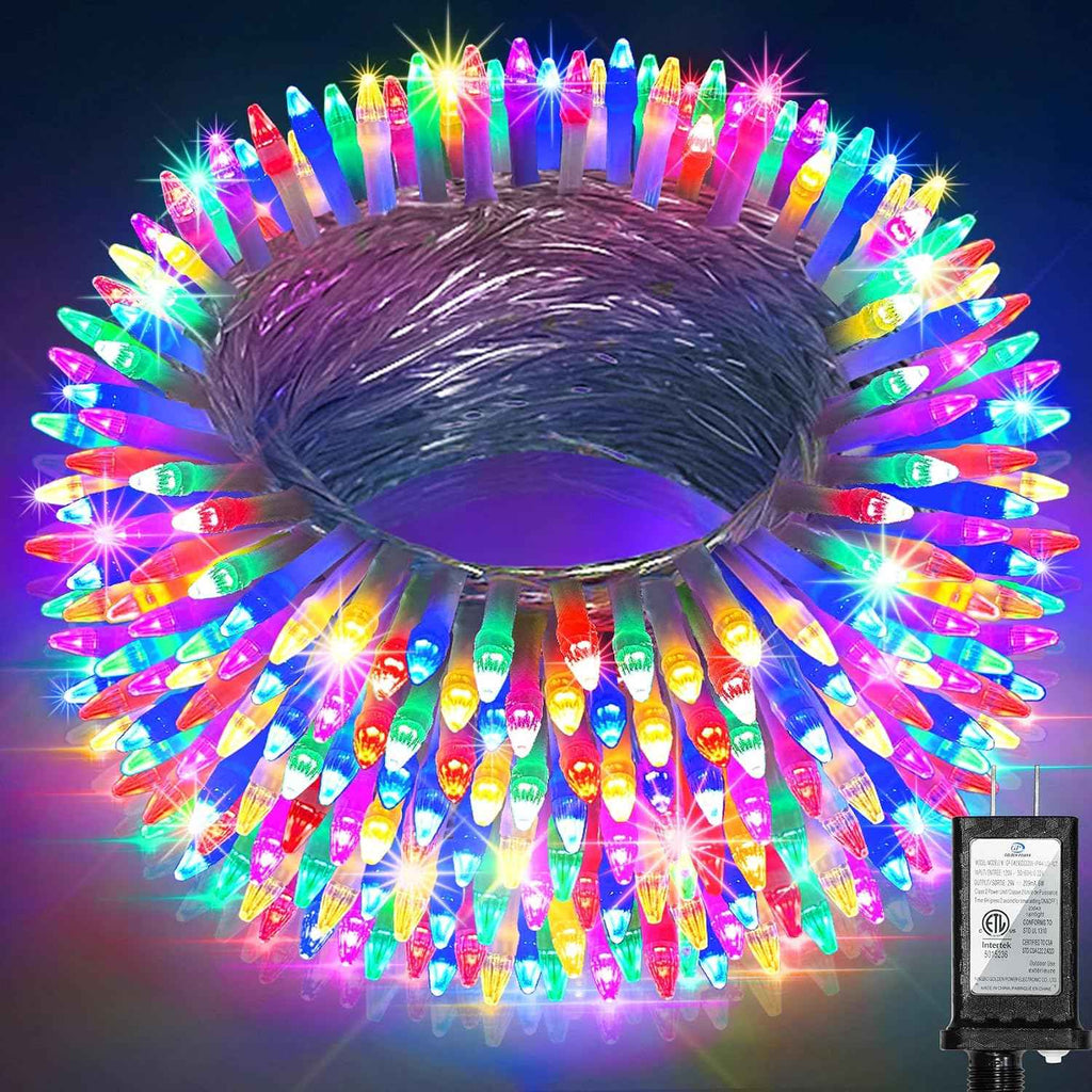 750 LED 240FT Christmas Lights, 12 Modes Christmas String Lights, Plug-In | Multicolor String Lights with Timer, Dimming and Weather-Resistant Construction for Large Trees, Patios, Fences and Porches