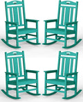 Ciokea Oversized Outdoor Rocking Chairs Set of 4, 380lbs Heavy-Duty Large Patio by CIOKEA