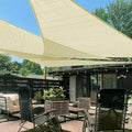 LOVE STORY Custom Size 19'x19'x19' Butter Cream Sun Shade Sail Triangle by LOVESTORY