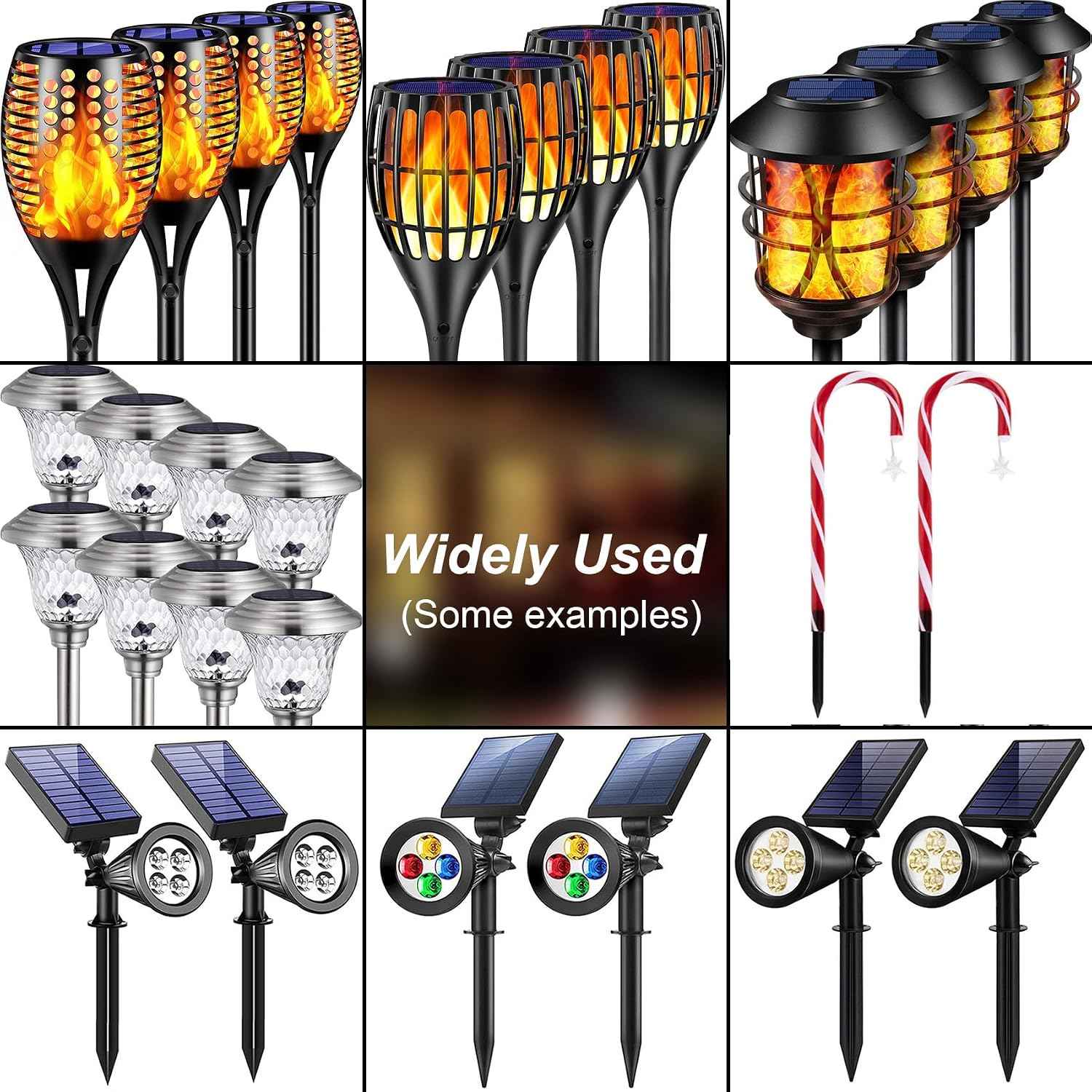 Metal Replacement Stakes for Solar Lights 3/4 inch (0.78" Actual), 16 Pack | Optimized Ground Anchoring Ensures Stability. Weather-Resistant Finish Prevents Corrosion. Perfect for Pathway & Landscape.