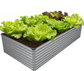 8x4x2FT Galvanized Raised Garden Bed Kit, Vegetable Plant Boxes-Rectangle Metal by DIIYIV