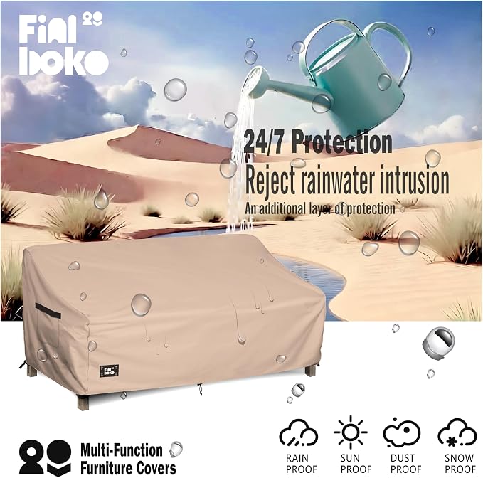 3-Seater Outdoor Couch Cover, 93Wx40Dx35H Inches Patio Furniture Covers - Image 4