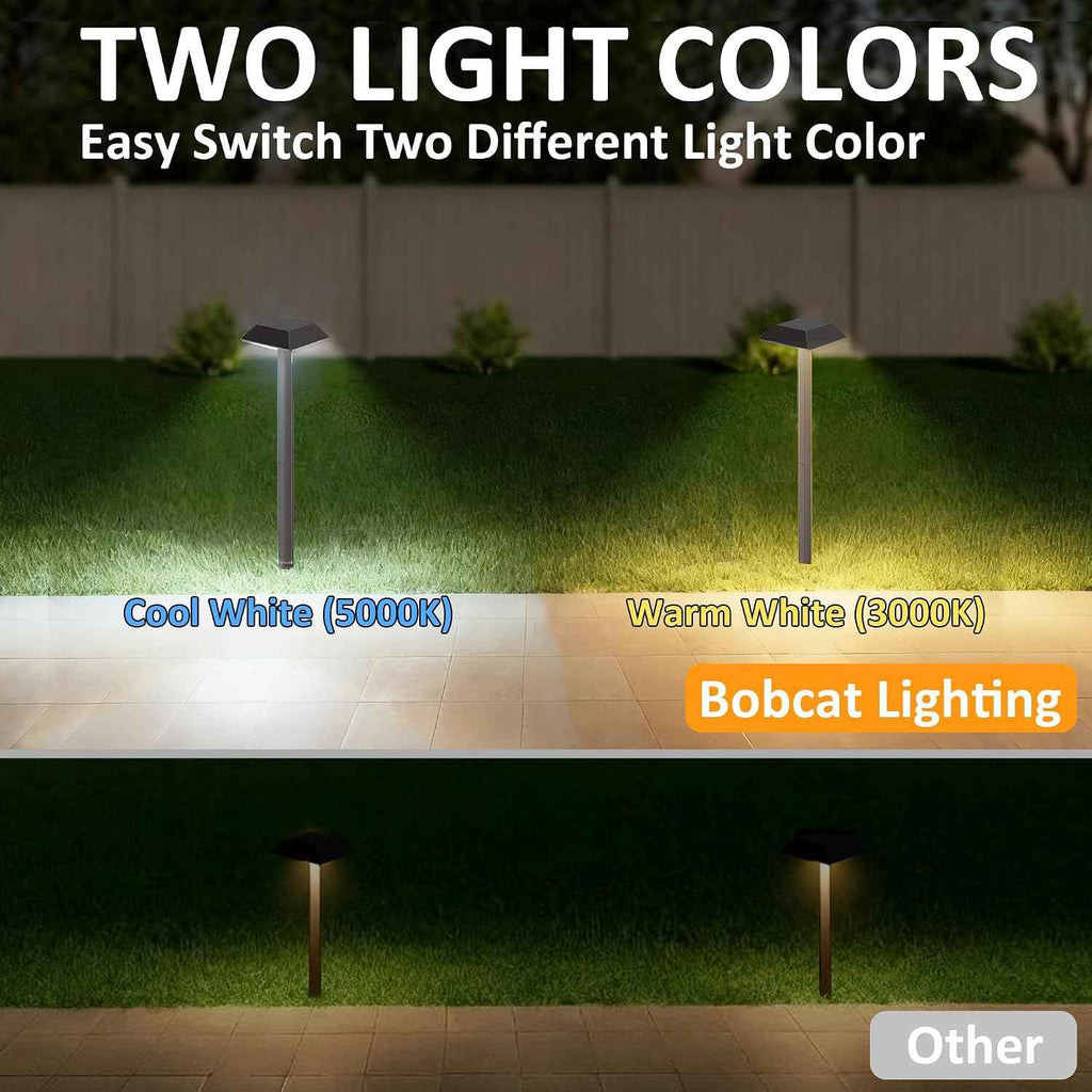 Super Bright 300 Lumens Solar Pathway Lights Outdoor, 2 Lighting Color Modes Warm White & Daylight, Waterproof Landscape LED Lighting for Walkway, Garden, Driveway, Yard – Easy Installation (4 Pack)