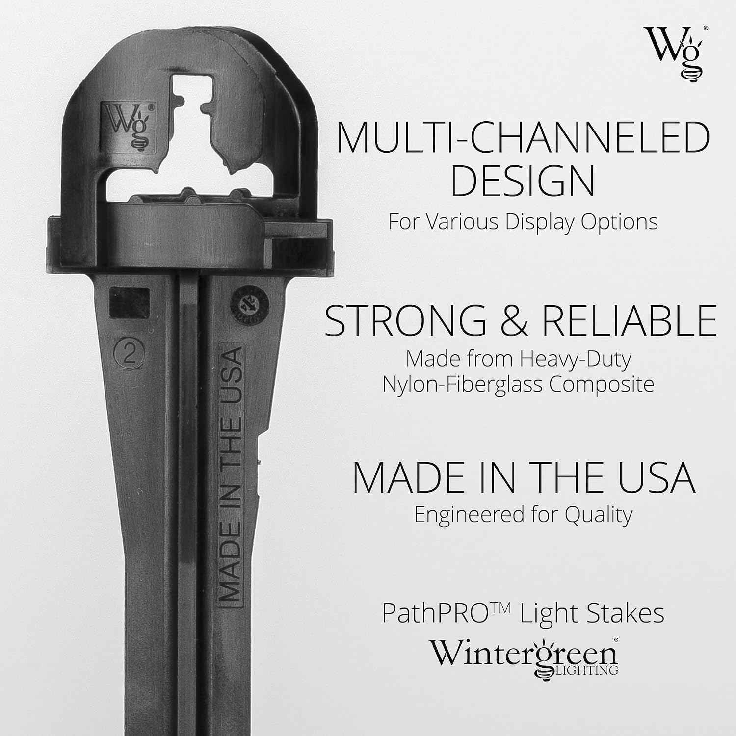 25-Pack PathPRO Christmas Light Stakes for Yard C9 or C7 Ground Stakes for Lights, Universal Light Stakes Heavy-Duty for Vertical or Horizontal Display, SPT1 or SPT2, 18 or 20 Gauge Wire – Made in USA