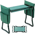 Garden Kneeler and Seat, Foldable Kneeling Stool with Thicker EVA Foam Pad, Heavy Duty Bench with Tool Pouch, Gifts for Outdoor Gardening, Fishing, Green, Arbor Day Gift