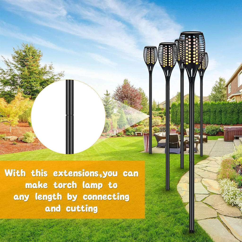 Chunful 8 Kit Solar Light Stakes Replacement Lame Lamp Extension Pole Ground Stake and Joint Connector Kit for Outdoor Garden Backyard(12.2 Inch)