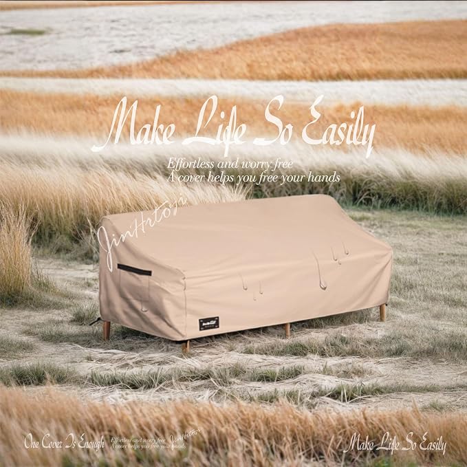 3-Seater Outdoor Couch Cover, 93Wx40Dx35H inches Outdoor Furniture Covers - Image 6