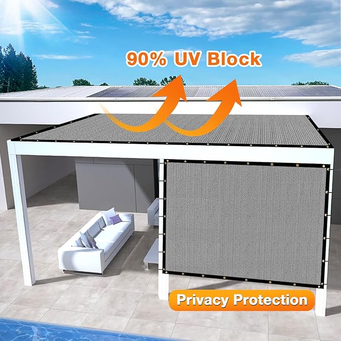 Artpuch Outdoor Pergola Shade Cover 7x21 FT Sun Shade Cloth - Image 3
