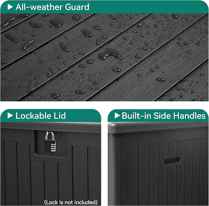 YITAHOME 150 Gallon Large Deck Box - Image 5