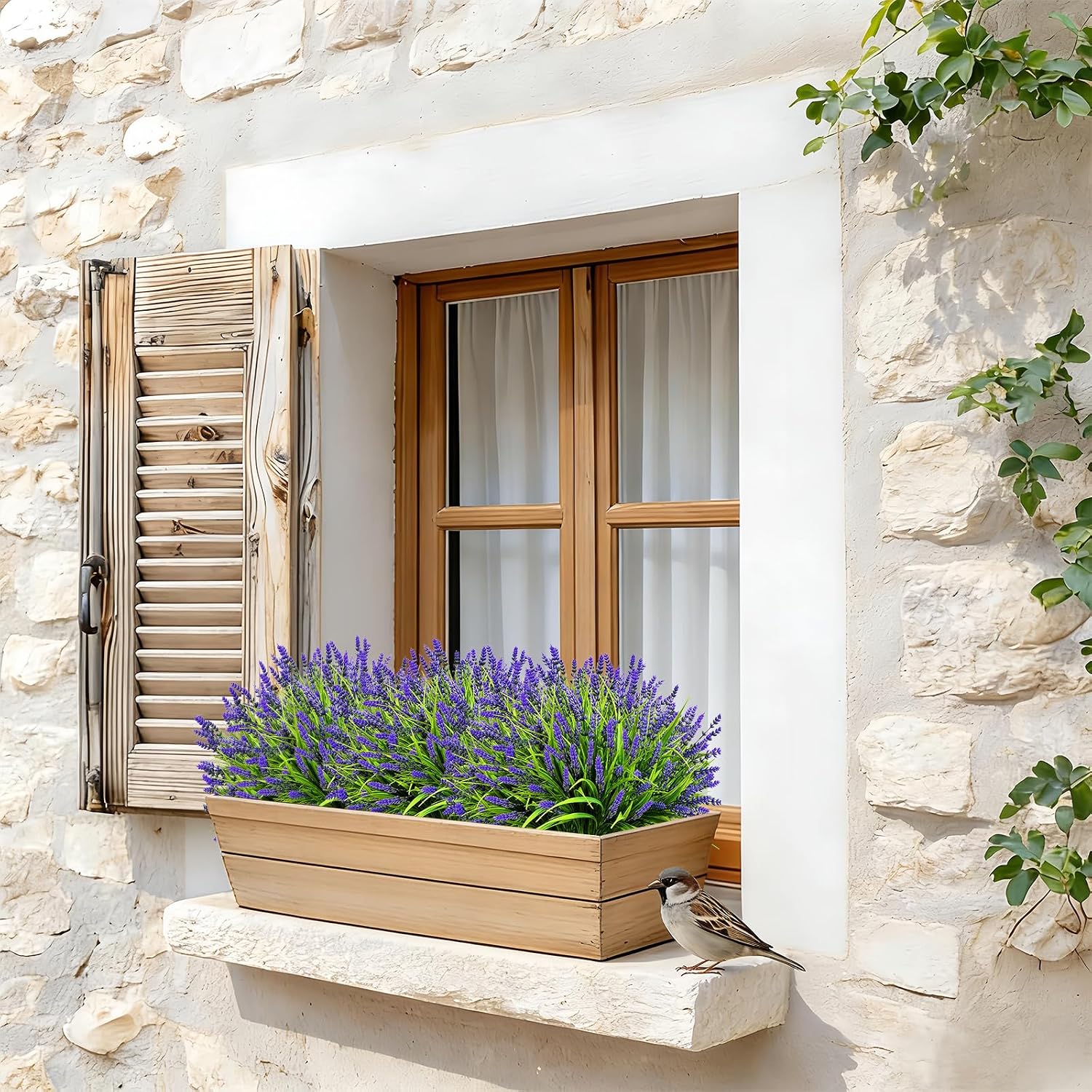 Faux Flowers for Outdoor Planters – 20 Bundles Fake Plants Outdoor, UV Resistant Artificial Plants & Flowers with Fake Monkey Grass, Faux Outdoor Plants for Porch Patio Garden Decor