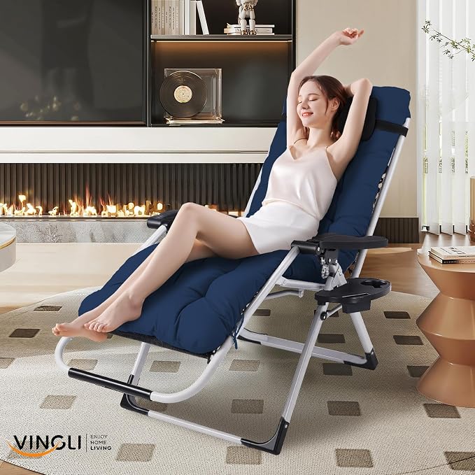 VINGLI Padded Zero Gravity Chair, Lounge Chair - Image 2