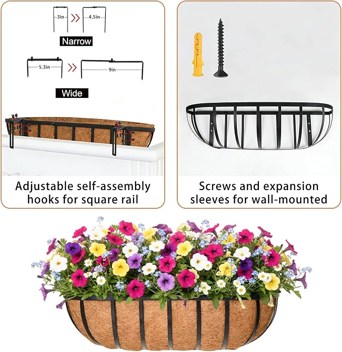 24'' Window Box Railing Planter - Image 6