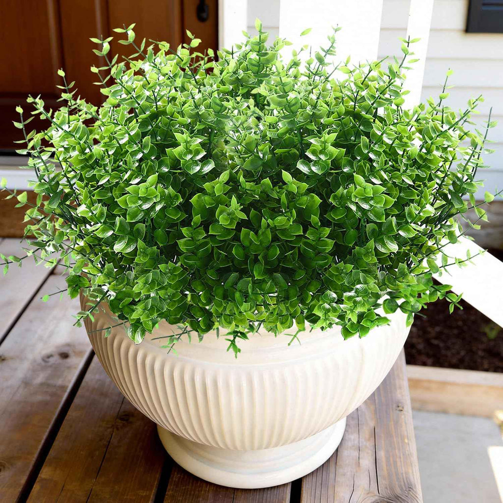 14 Bundles Artificial Grass UV Resistant Faux Silk Plants Outdoors Decor | Faux Flowers, Realistic Plastic Flowers, No Fade for Indoors Outside Garden Porch Yard Patio Window Home Decoration