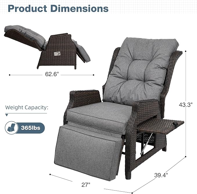 Outdoor Indoor Wicker Recliner - Image 2