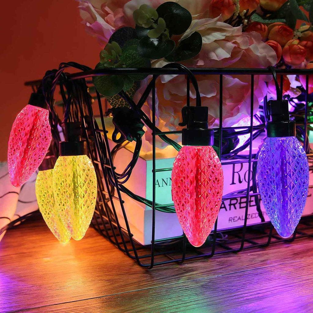 AWQ 35FT Outdoor Christmas String Lights 3.9in Large Pine Cone Multicolour | Christmas Lights Shatterproof & Waterproof Commercial Grade String Lights for Wedding Party Outdoor Christmas Decoration