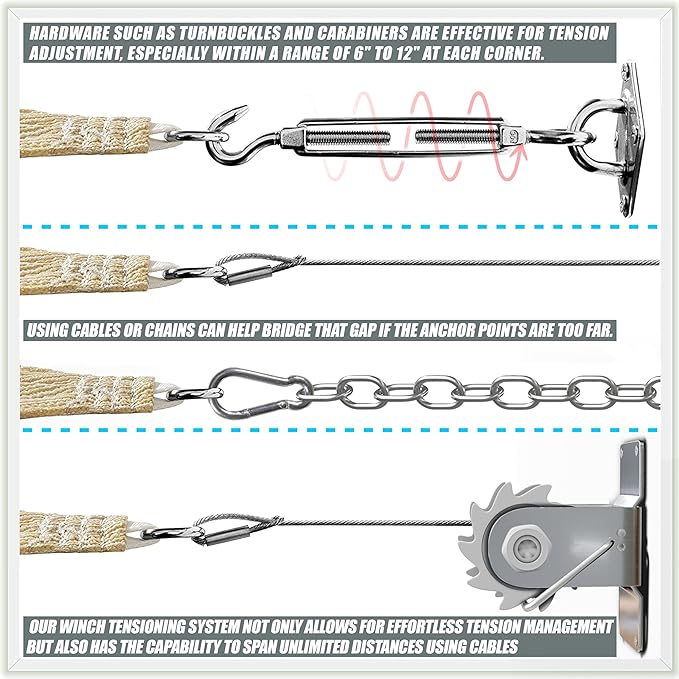 Amgo Custom Size 12' x 22' x 25.1' Black Right Triangle Sun Shade Sail Order to - Image 2