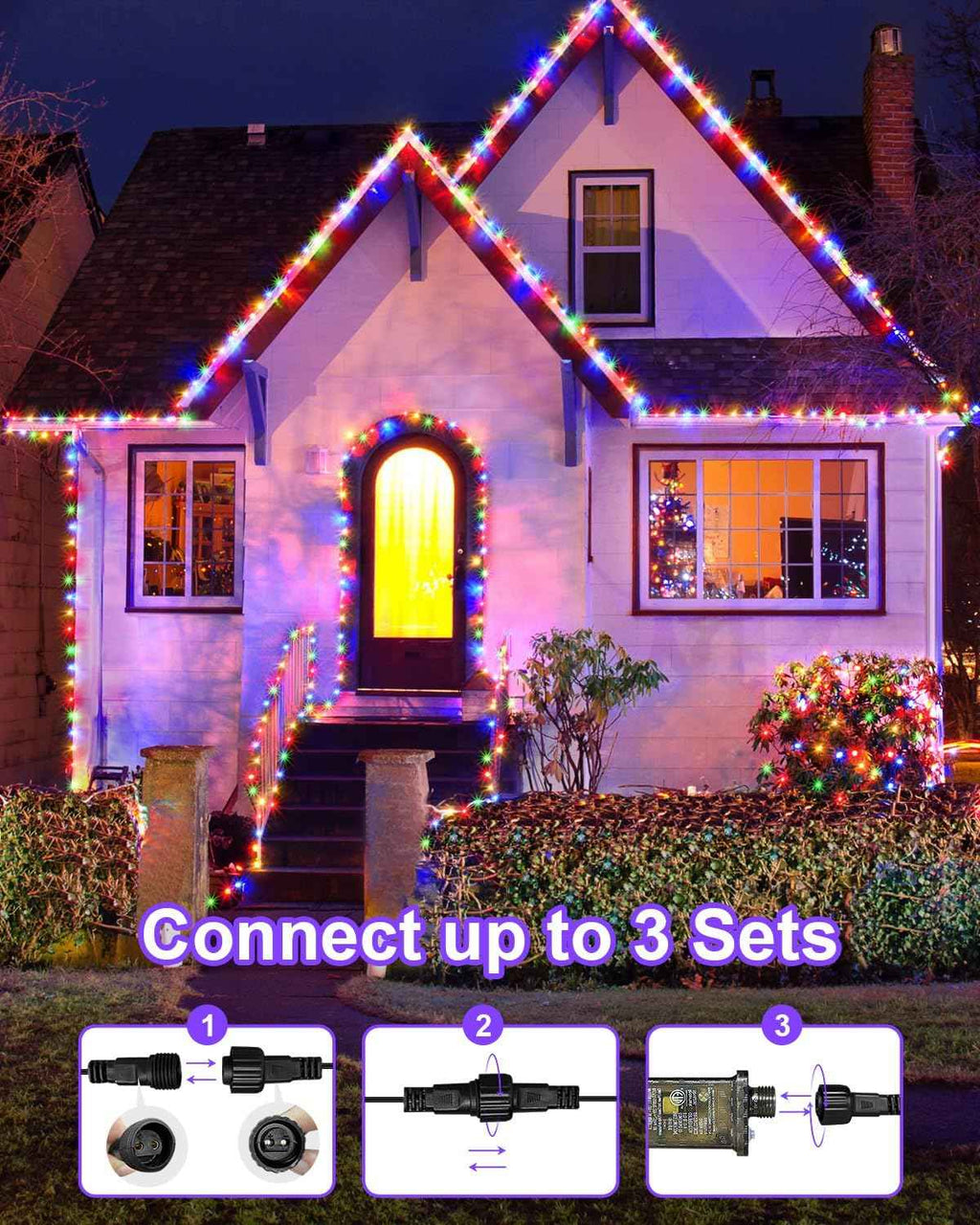 355FT Multicolor Christmas Lights Outdoor,900 LED Extra Long String Lights Waterproof Timer & Memory 8 Modes Dimmable Plug in Fairy Lights for Tree Patry Holiday Indoor Decorations