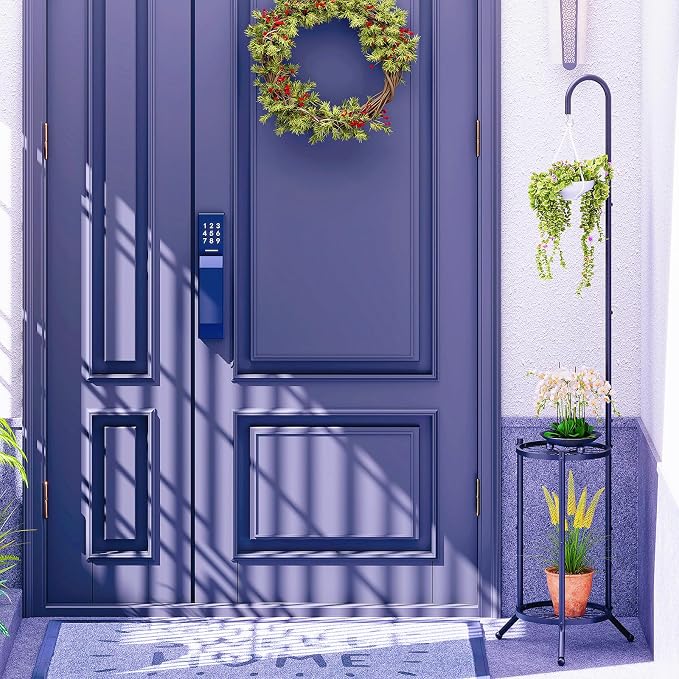2-tier Hanging Plant Stand Plant Hanger Indoor Outdoor Corner Plant Stands - Image 7