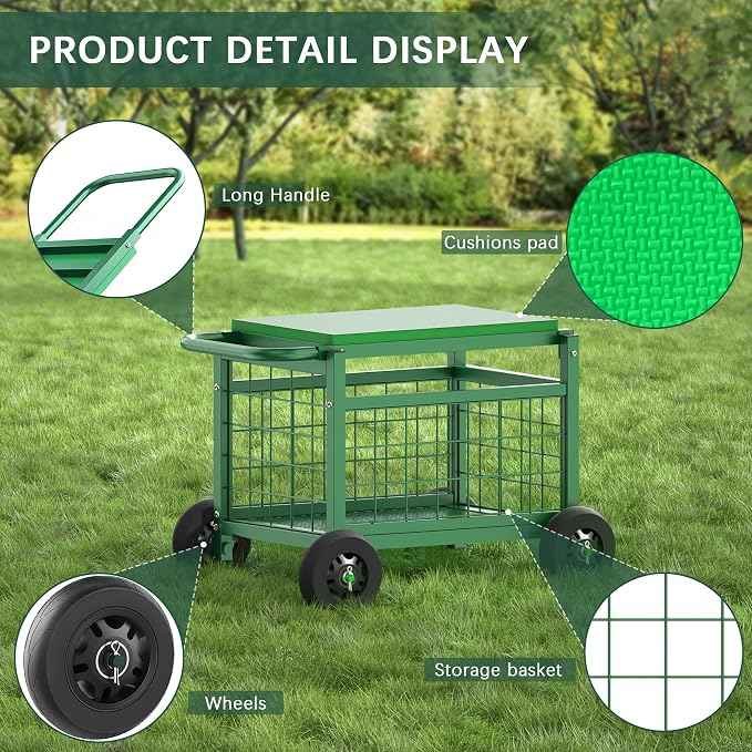 FLINTER Rolling Garden Work Seat