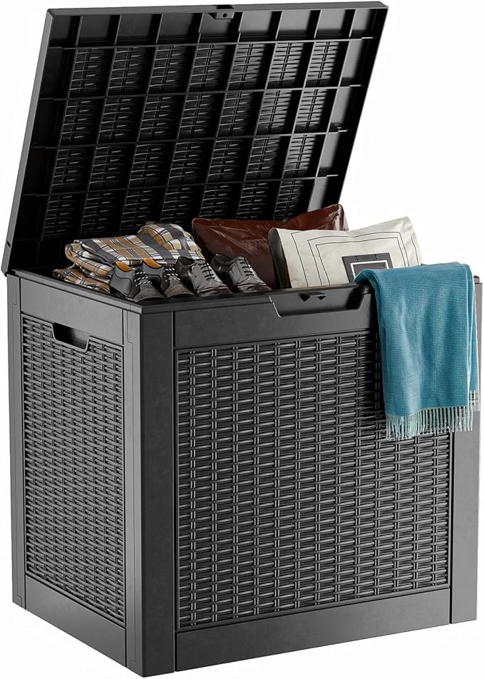 30 Gallon Resin Deck Box, Lockable Patio Outdoor Storage Box by OutdoorLivingPerfected