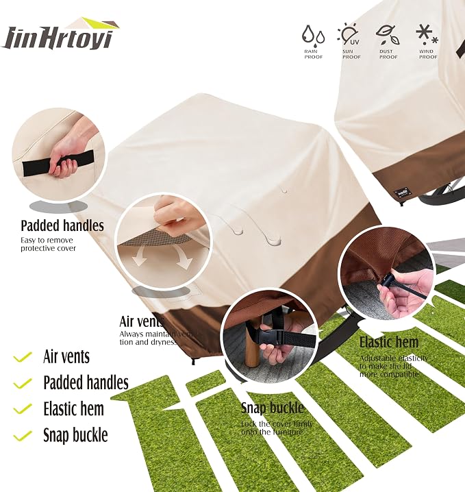 JinHrtoyi Outdoor Chair Covers 2 Pack, 27Wx32Dx36H inches Patio Chair Cover - Image 6