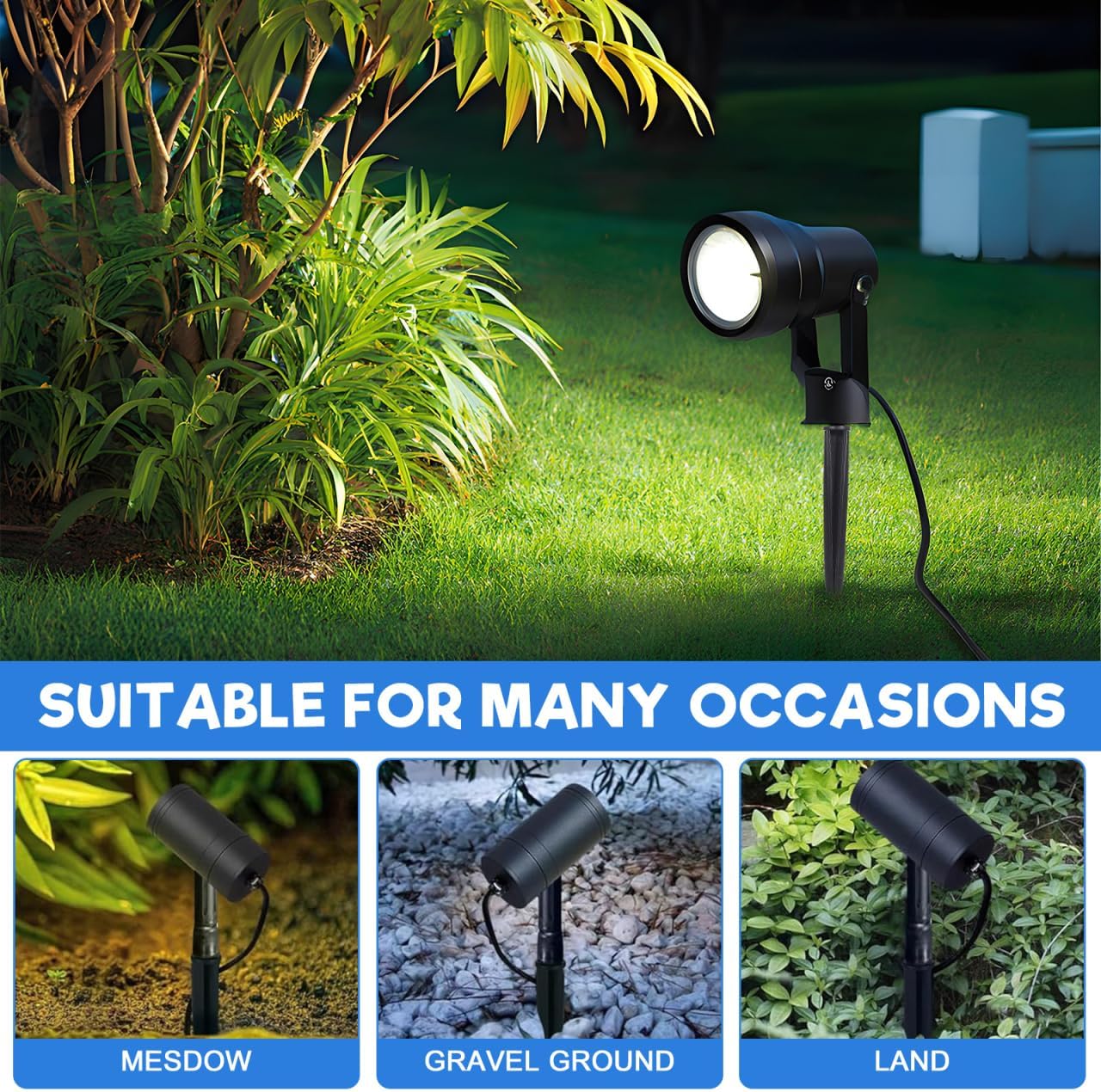 Angoily 25pcs Solar Light Stakes, 5.5X0.55inch Ground Spikes Light Replacement Stakes, Halloween for Garden Lighting Landscape Yard Pathway Lamps Pole, Outdoor Lighting Accessories
