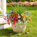 12 Bundles Artificial Outdoor Flowers, UV Resistant for Planters and Garden