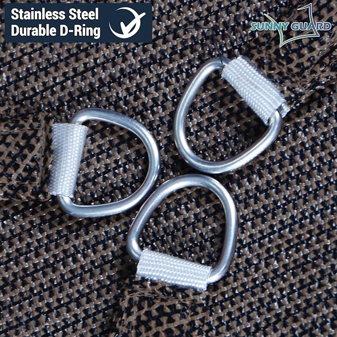 SUNNY GUARD Custom Size 6'x15' Brown Sun Shade Sail Rectangle UV Block Shade - Image 6