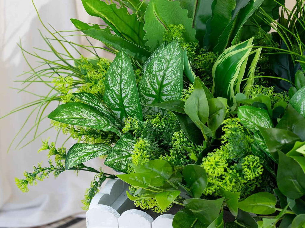 18PCS Artificial Plants Outdoor, Faux Flower Greenery Stems for Outside | UV Resistant Faux Outdoor plants, Fake Shrubs Plants for Patio Garden, Front Porch, Window Box, Spring Summer Home Decor
