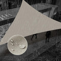 SUNNY GUARD Waterproof Sun Shade Sail 18'x18'x18' Taupe Triangle UV Block by SUNNYGUARD