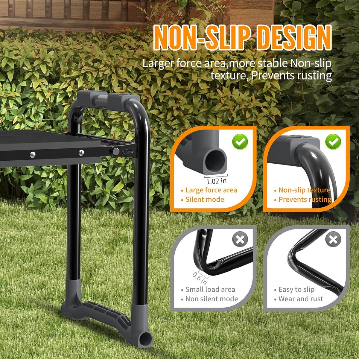 CZZXI Garden Kneeler and Seat, Wider and Thicker Kneeling Pad | Heavy Duty Gardening Stool with Gardening Tool Pouch and Bag, Garden Bench/Chair Gifts for Women, Seniors