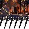 TIORIY 25 Pack 6 Inch Christmas Light Stakes - for C7 C9 Pathway String Lights Outdoor, Durable Plastic Lights Stakes, Use on Yard Garden Lawn Patio Path Walkway Decorations (25, Black)