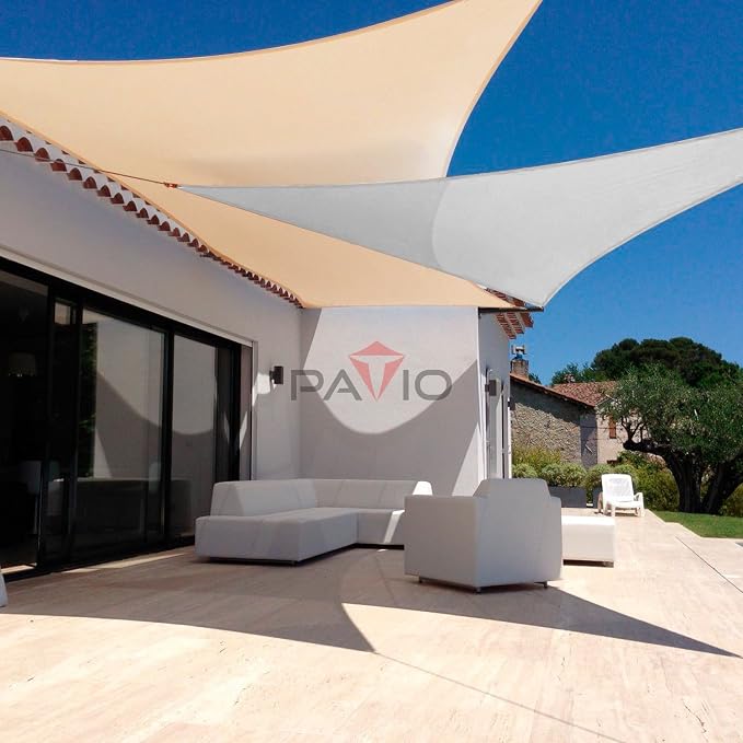 Patio Paradise 12' x 12' x 12' Sun Shade Sail Triangle Canopy Shade Cloth - Image 5