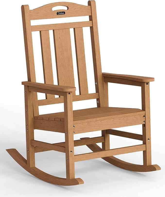 Ciokea Oversized Outdoor Rocking Chair, 380lbs Heavy-Duty Large Patio Rocker