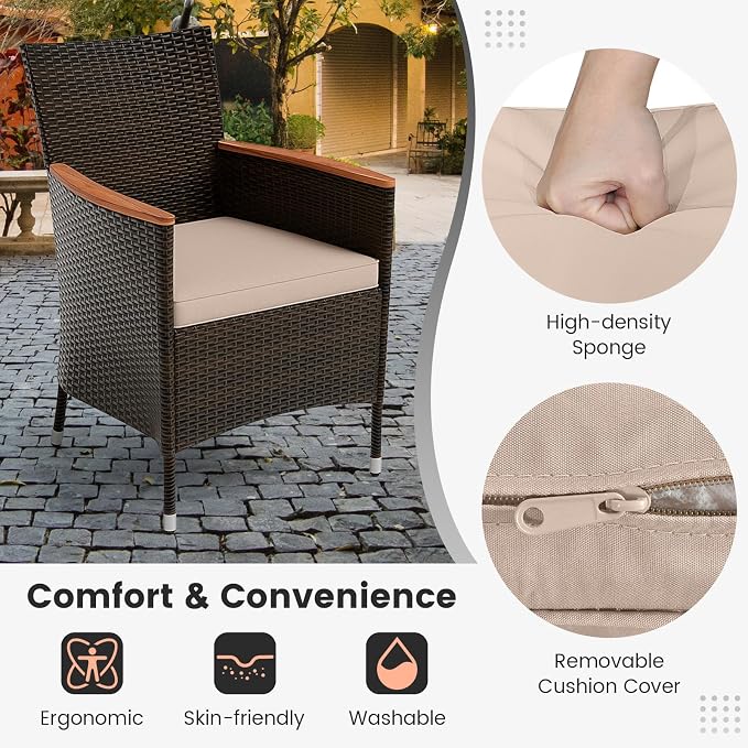 Tangkula 11 Pieces Patio Dining Set - Image 3
