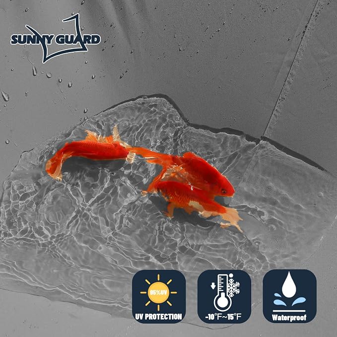SUNNY GUARD Waterproof Sun Shade Sail 11'x11'x11' Charcoal Triangle UV Block - Image 2