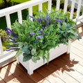 INQCMY Fake Plants for Outdoor Planter Artificial Greenery for Outsides | 12 Bundles,UV Resistant,Realistic Faux Fern Eucalyptus Lavender For Front Door porch,Garden,Patio Yard Spring Home Decor