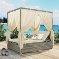Wicker Metal Outdoor Pool Furniture by Merax