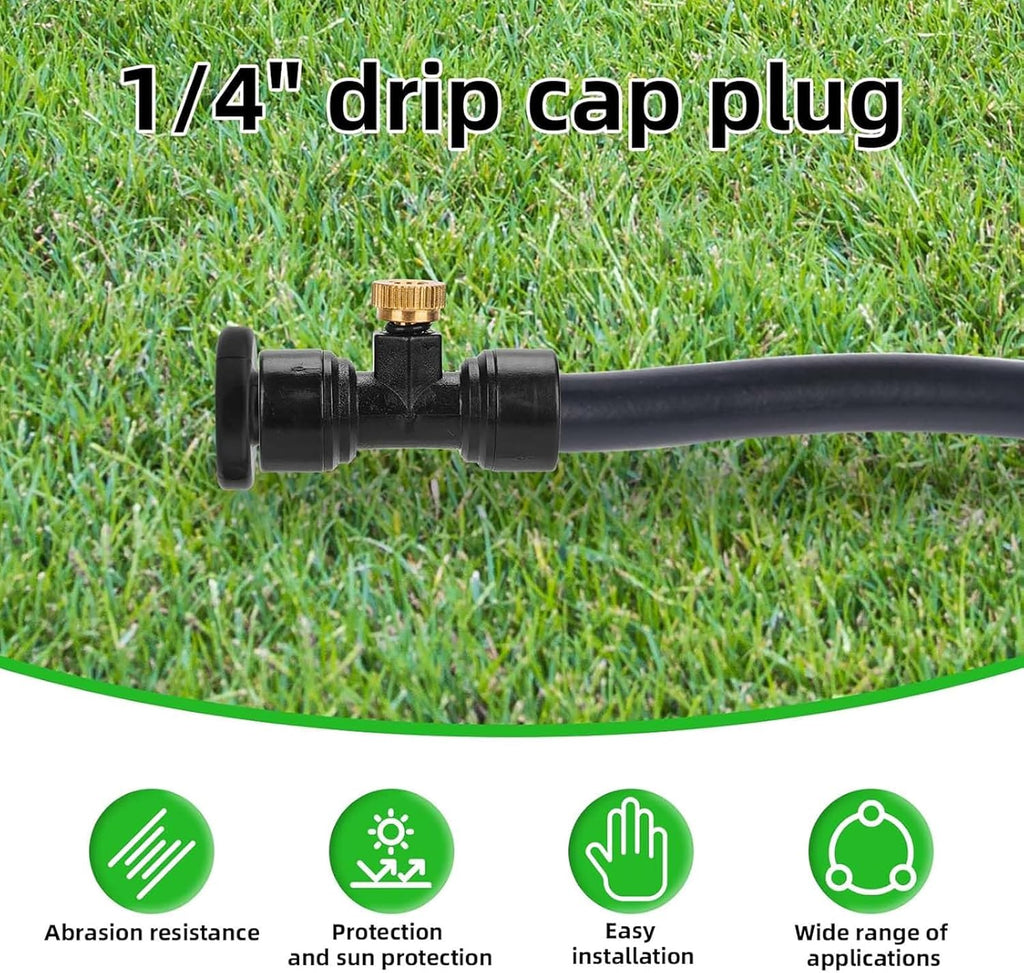 100pcs Garden Watering Sprinkler Nozzles Heavy Type Rubber Irrigation Connector Fittings with Quickly Connects Flexible Garden Watering Accessories