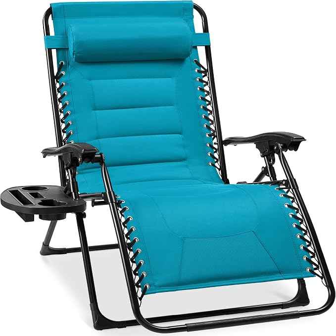 Best Choice Products Oversized Padded Zero Gravity Chair, Folding Outdoor Patio